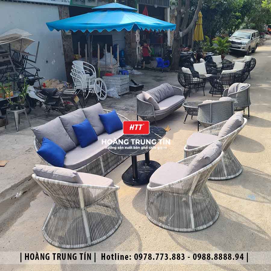 Sofa đan nhựa giả mây HTT09
