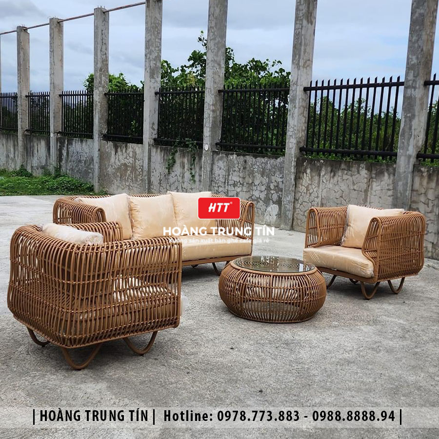 Sofa đan nhựa giả mây HTT078