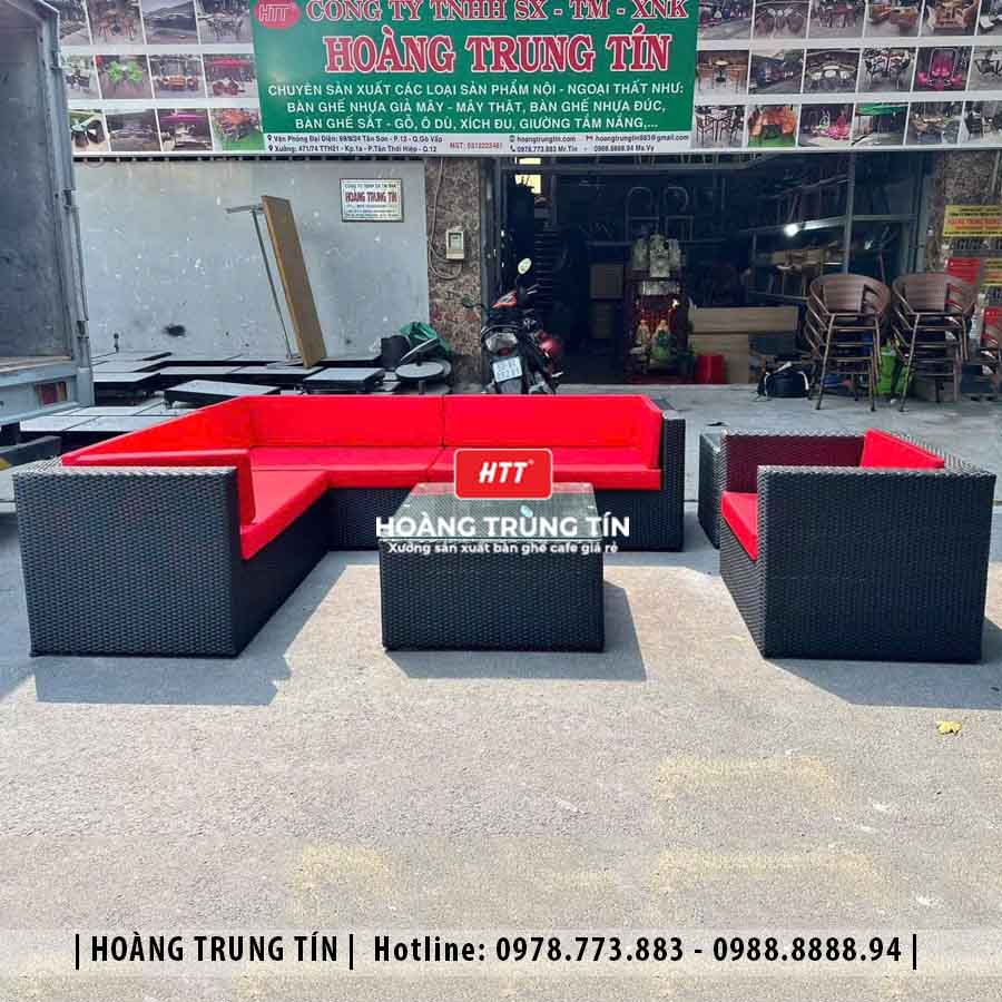 Sofa đan nhựa giả mây HTT29