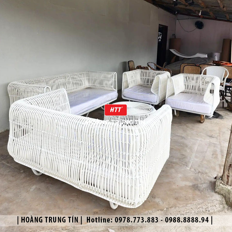 Sofa đan nhựa giả mây HTT077