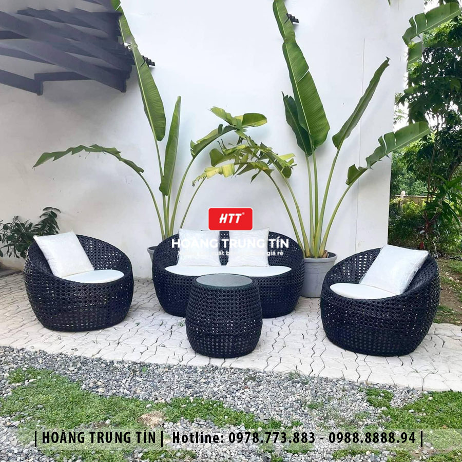 Sofa đan nhựa giả mây HTT079