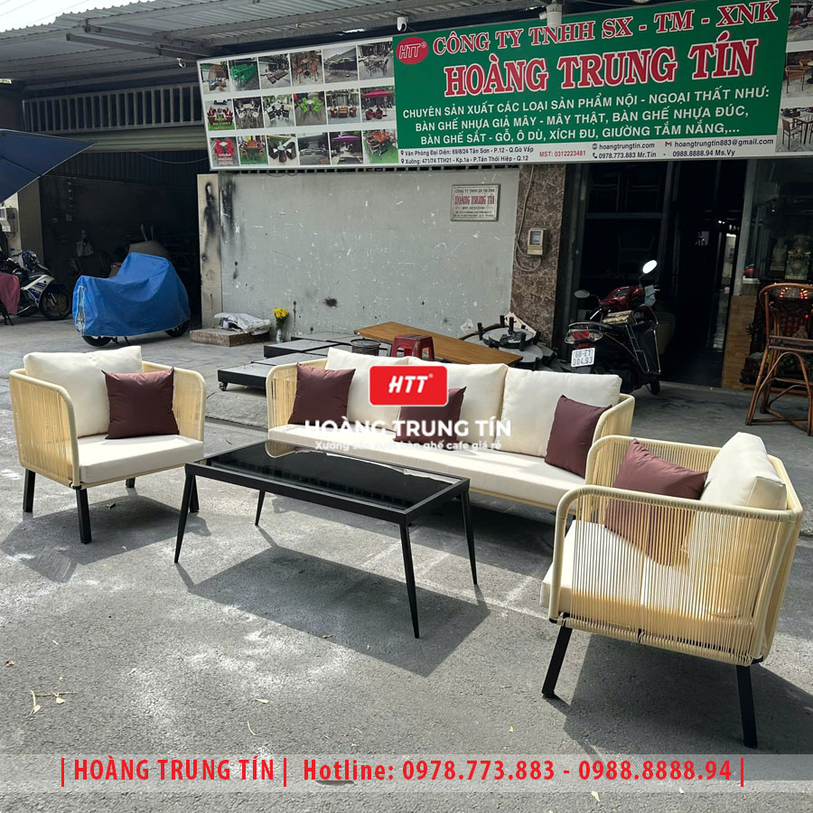 Sofa đan nhựa giả mây HTT086
