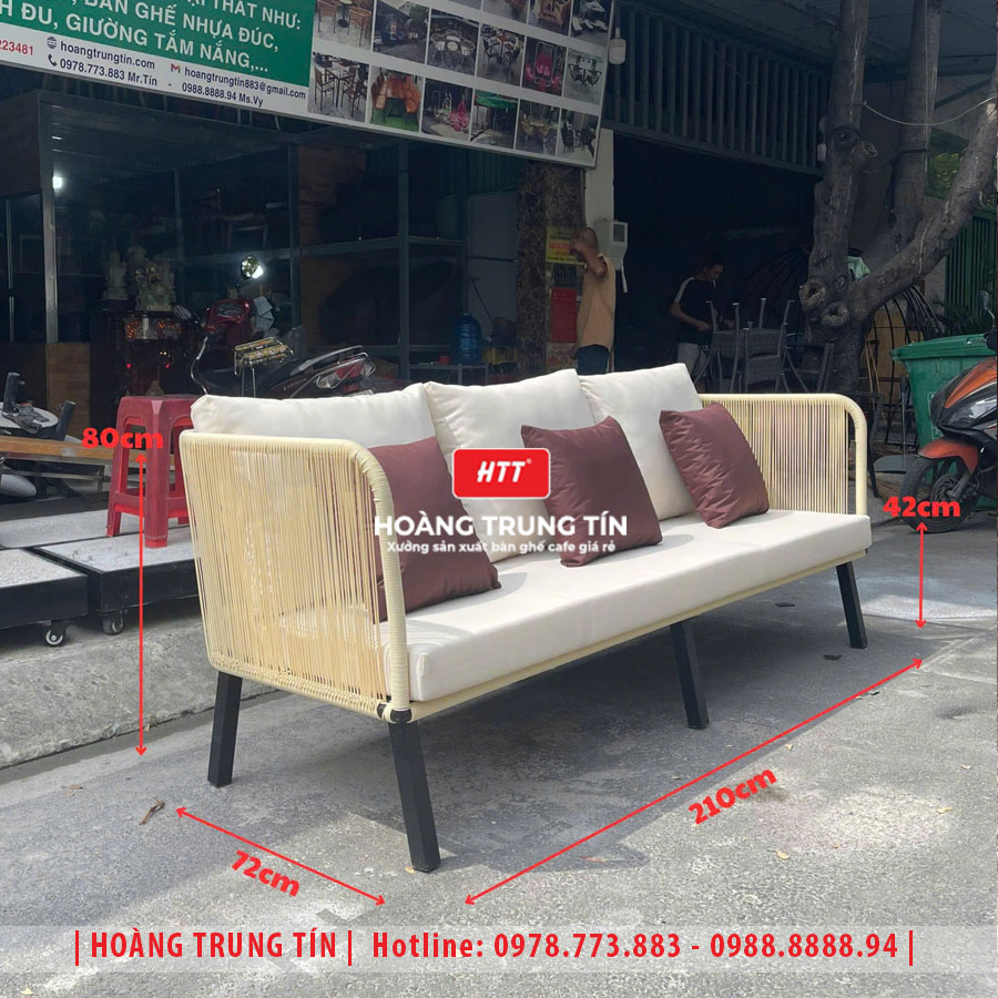 Sofa đan nhựa giả mây HTT086