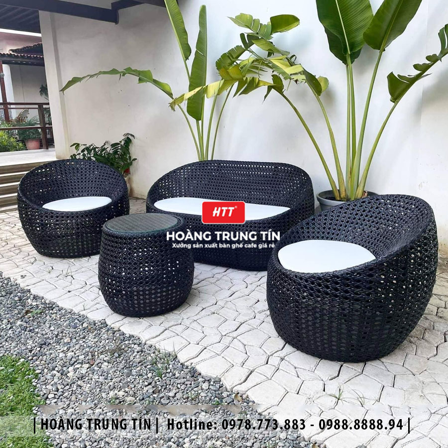 Sofa đan nhựa giả mây HTT079
