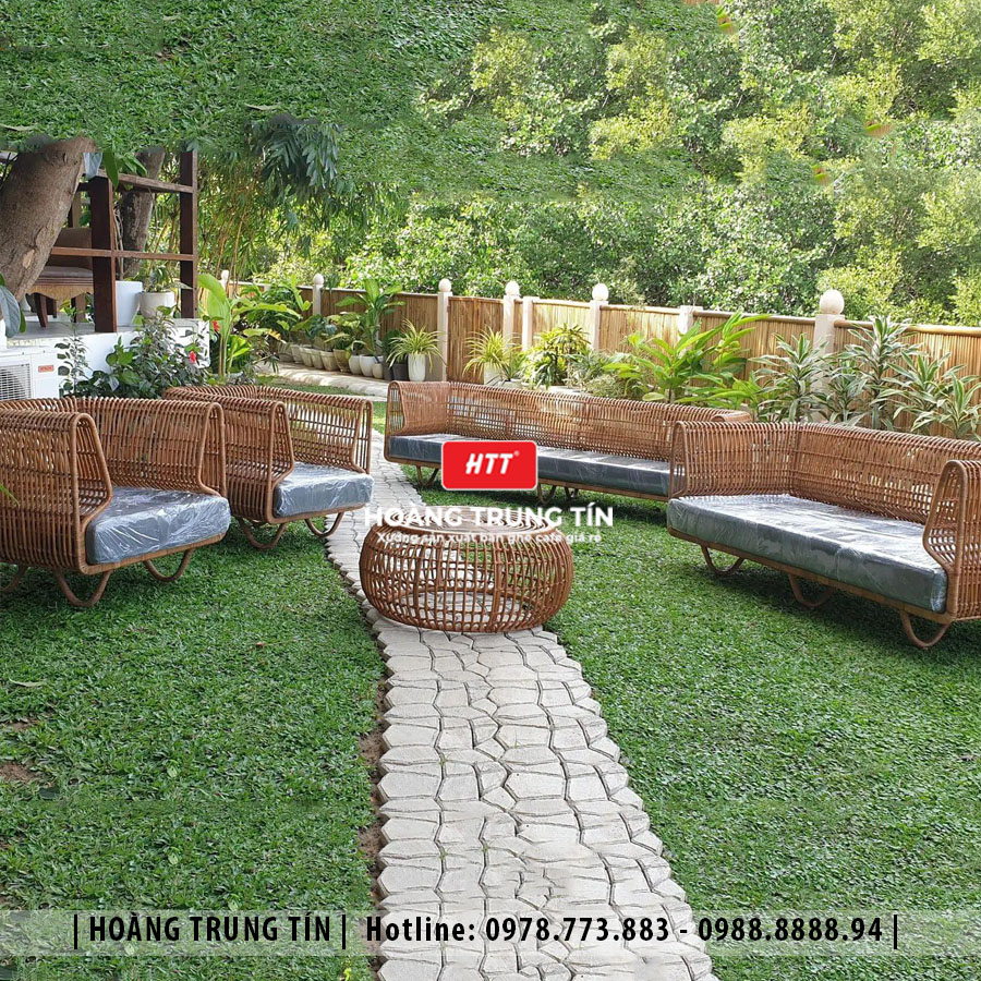 Sofa đan nhựa giả mây HTT078