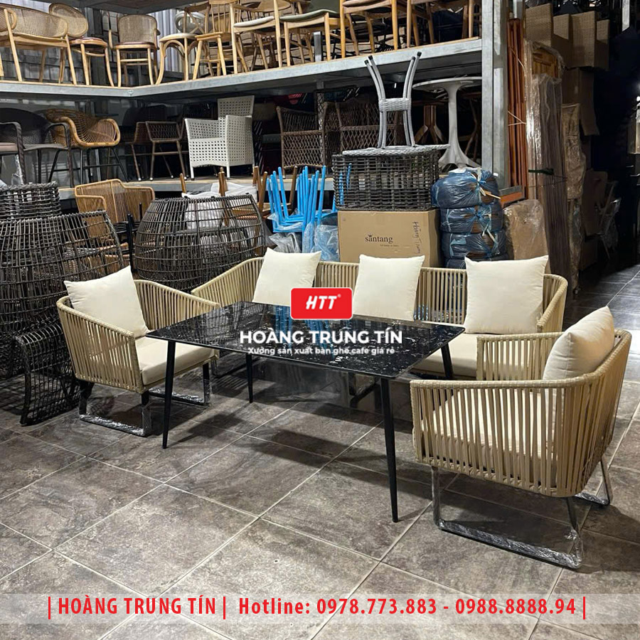 Sofa đan nhựa giả mây HTT089