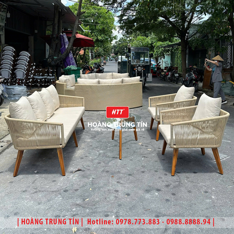 Sofa đan nhựa giả mây HTT093