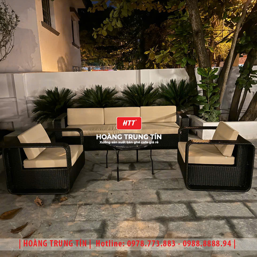 Sofa đan nhựa giả mây HTT099