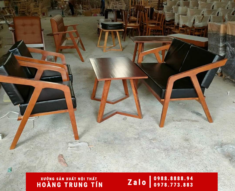 Sofa gỗ dành cho quán cà phê