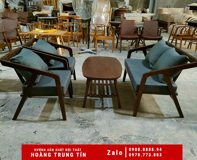 Bộ Sofa gỗ công nghiệp