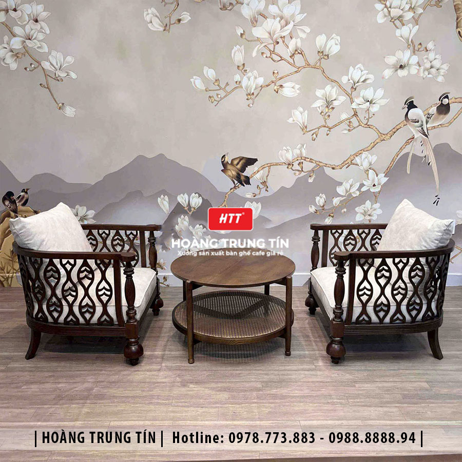 Sofa gỗ nệm cao cấp HTT05
