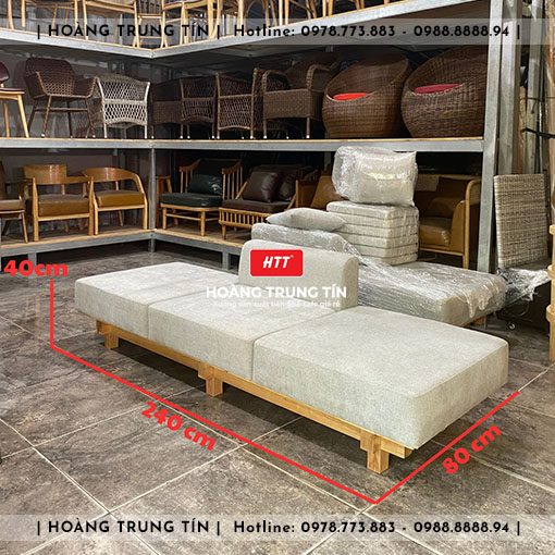 Sofa gỗ nệm cao cấp HTT02