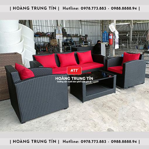 Sofa đan nhựa giả mây HTT002
