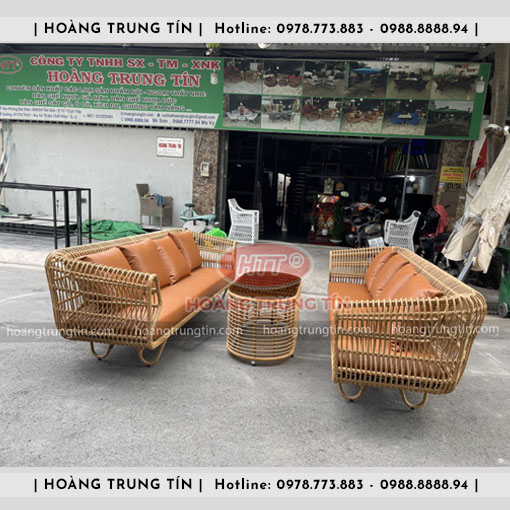 Sofa đan nhựa giả mây HTT006