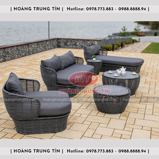 Sofa đan nhựa giả mây HTT010