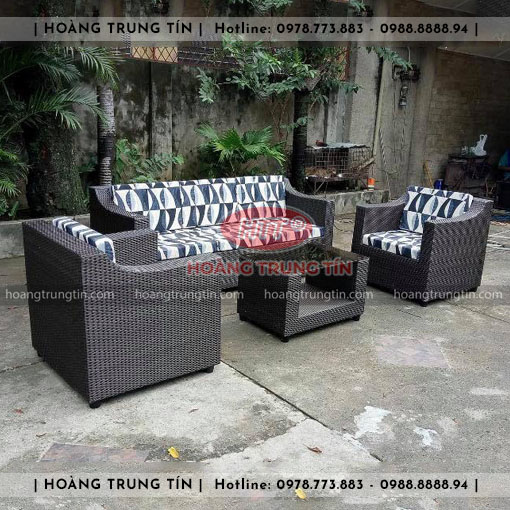 Sofa đan nhựa giả mây HTT019