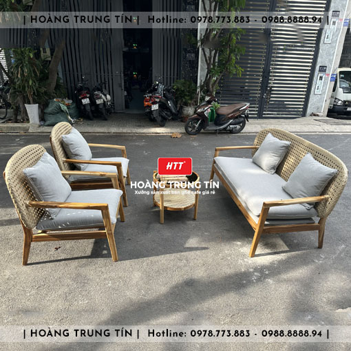 Sofa đan nhựa giả mây HTT032