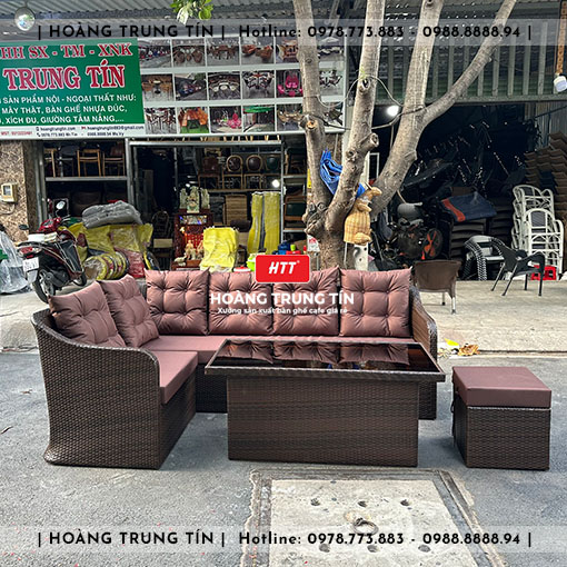 Sofa đan nhựa giả mây HTT036