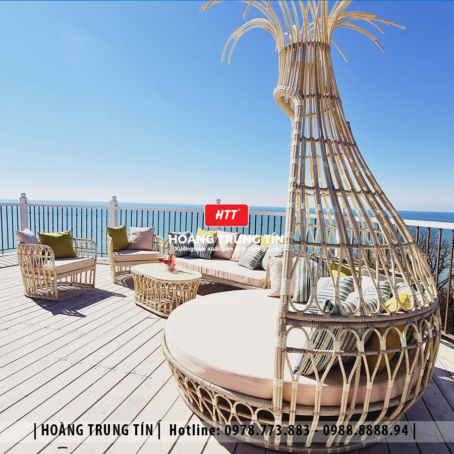 Sofa đan nhựa giả mây HTT069