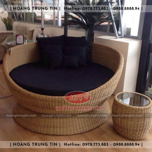 Sofa đan nhựa giả mây HTT049