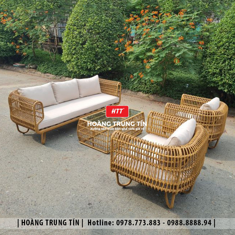 Sofa đan nhựa giả mây HTT071