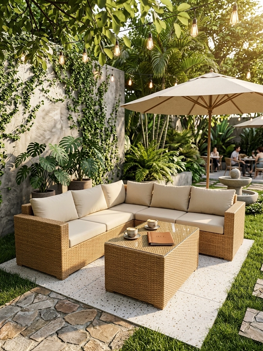 Sofa Nhựa Giả Mây HTT 02