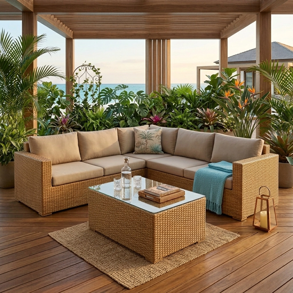 Sofa Nhựa Giả Mây HTT 02