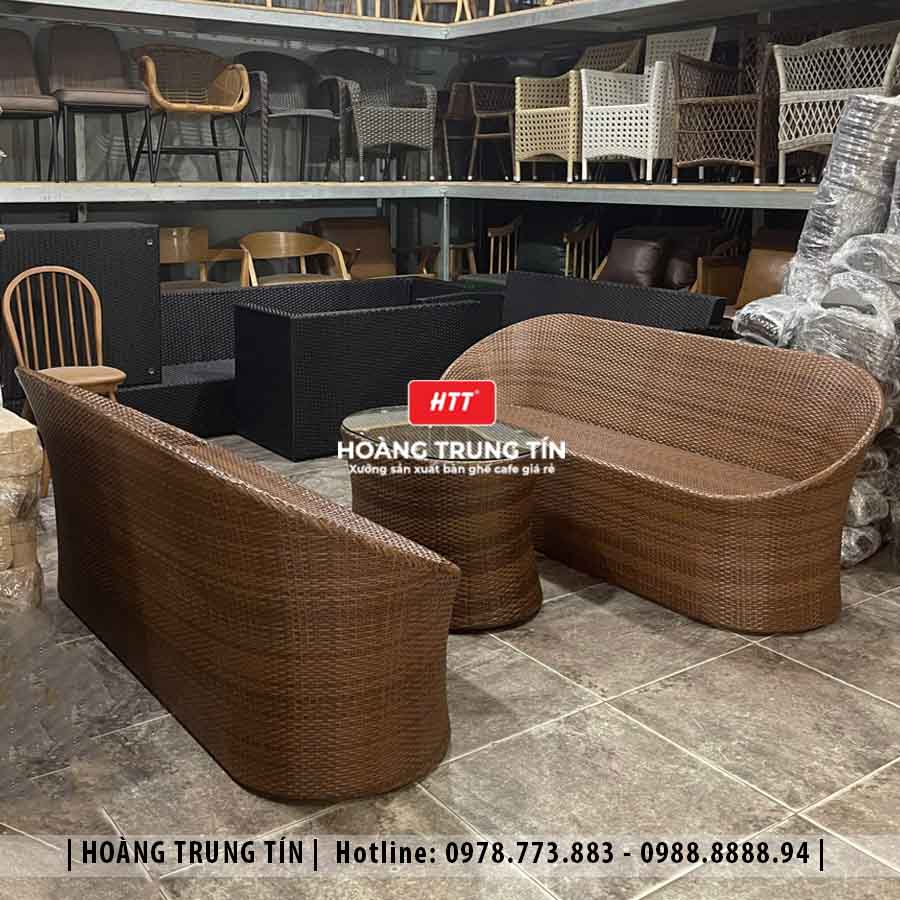 Sofa đan nhựa giả mây HTT21