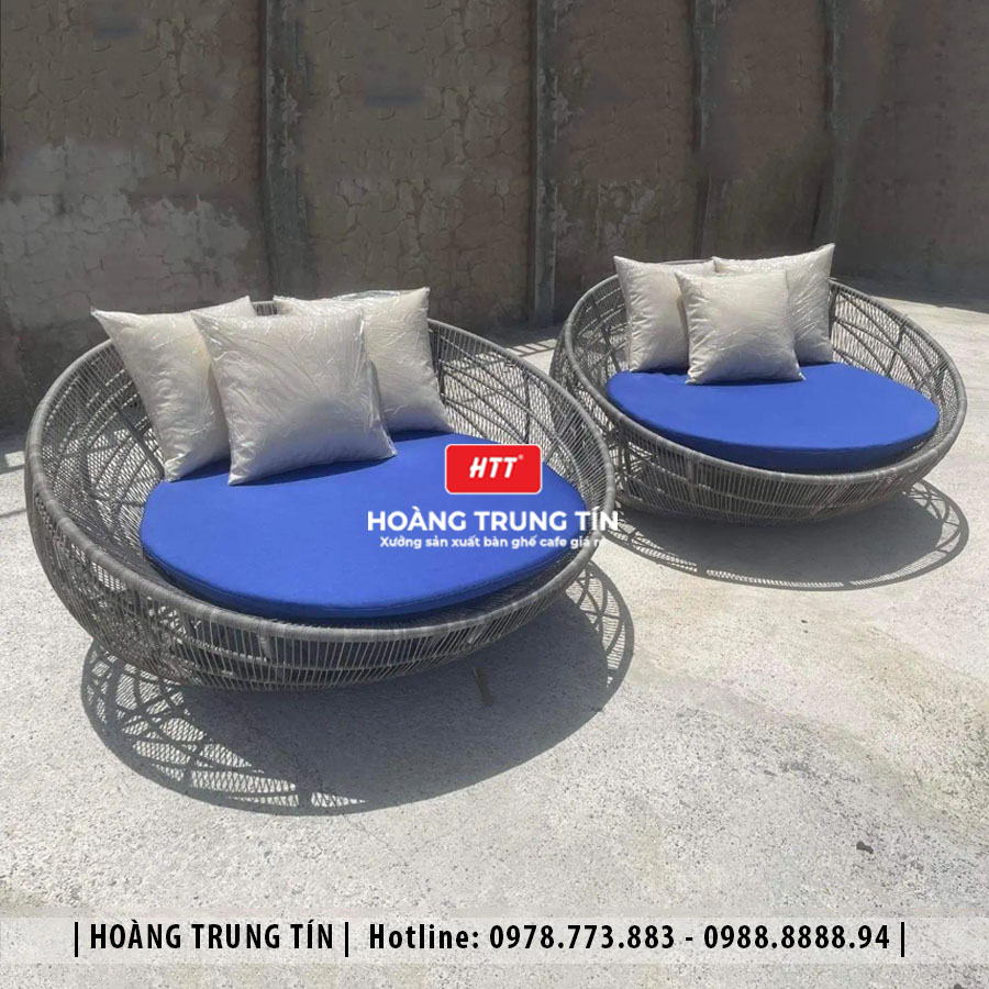 Ghế thư giãn đan nhựa giả mây HTT03
