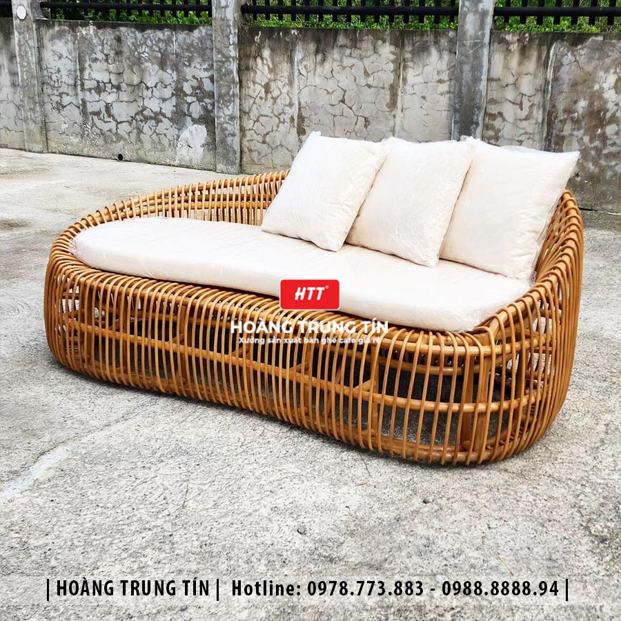 Ghế thư giãn đan nhựa giả mây HTT04