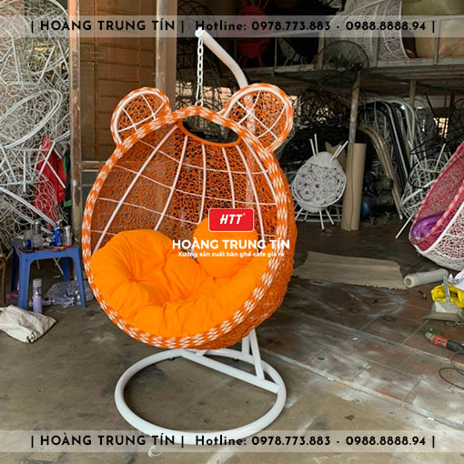 Xích đu đơn đan nhựa giả mây HTT02