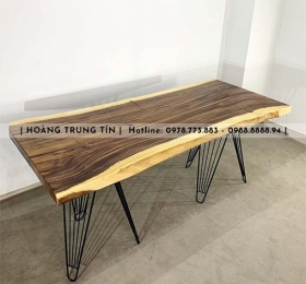 Mẫu bàn cafe gỗ me tây cao cấp