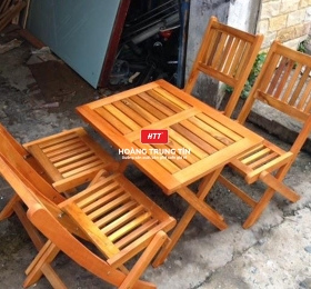 Bàn ghế cafe xếp giá rẻ HTT