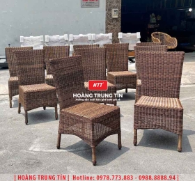 Ghế cafe đan nhựa mây ngoài trời HTT031