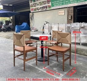 Bàn ghế cafe gỗ cao cấp HTT01