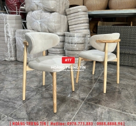 Ghế cafe gỗ nệm cao cấp HTT64