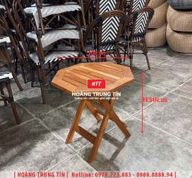 Bàn cafe xếp gỗ HTT01