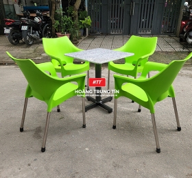Ghế nhựa nữ hoàng màu xanh lá