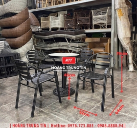 Bàn ghế cafe sắt ngoài trời HTT19