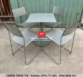 Bàn ghế cafe sắt ngoài trời HTT05
