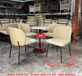 Bàn ghế cafe sắt nệm cao cấp HTT36