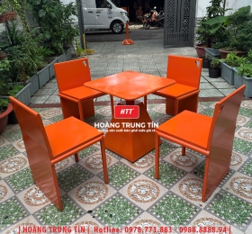 Bàn ghế cafe sắt ngoài trời HTT27