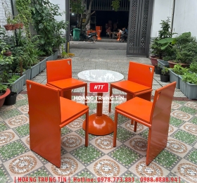 Bàn ghế cafe sắt ngoài trời HTT28