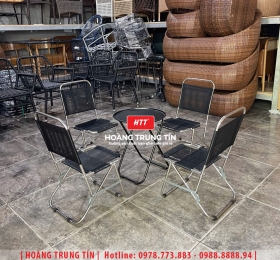 Bàn ghế cafe xếp HTT009