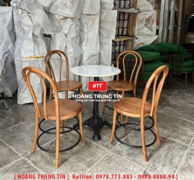 Bàn ghế cafe gỗ cao cấp HTT06