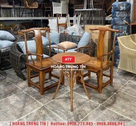 Bàn ghế cafe gỗ cao cấp HTT03