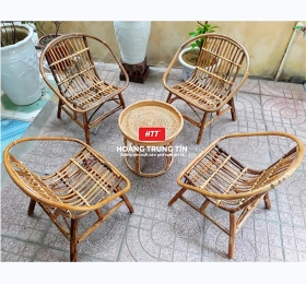 Bàn ghế khách sạn giả mây