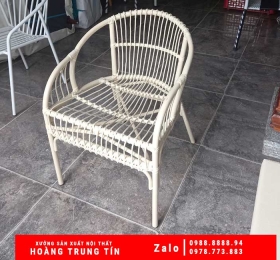 Mẫu Ghế cafe Nhựa Giả Mây sang trọng