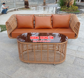 Bộ Bàn Ghế cafe Nhựa Giả Mây