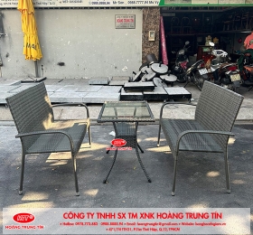 Thanh lý Bộ Bàn ghế giả Mây ngoài trời Giá Cực Rẻ